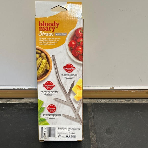 Bloody Mary Straws - Silver - Picture 2 of 2